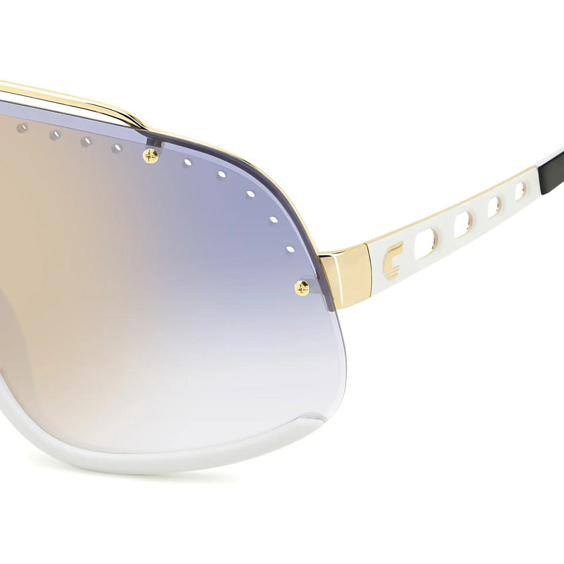 Lentes Carrera Edición Especial Espejeados Flaglab 16, Ky21v Único Azul Dorado