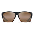 Gafas De Sol Polarizadas Alenuihaha De Maui Jim Para Hombres Y Mujeres - Color: Rayas Marrones Oscuras/bronce Hcl Cuadrado
