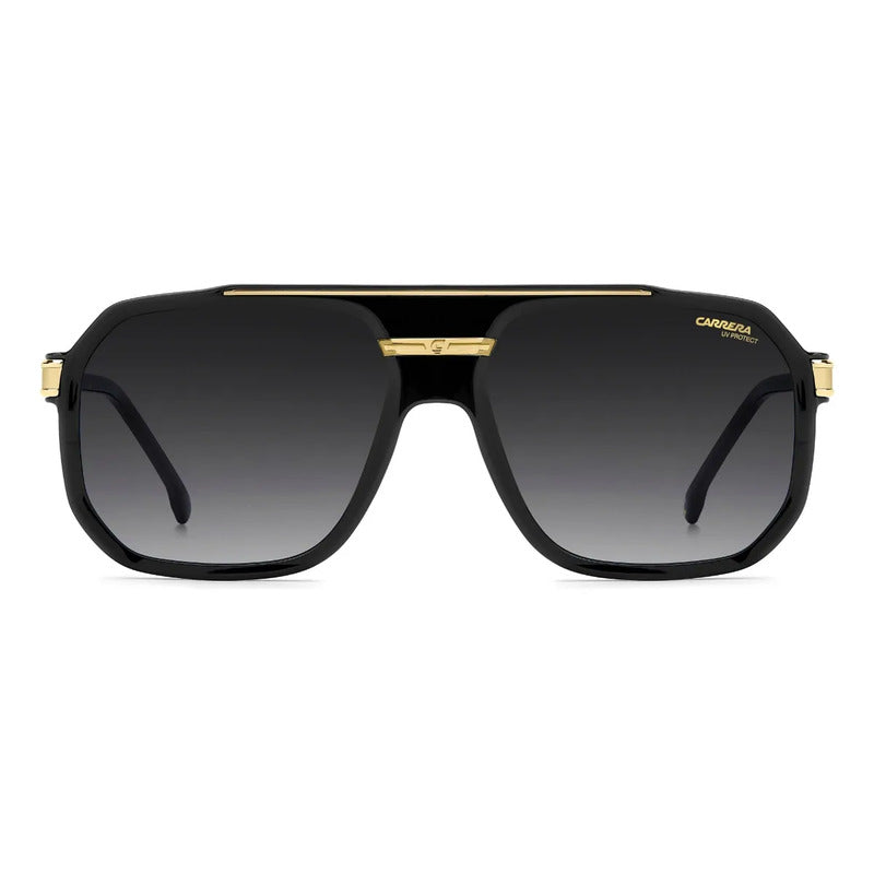 Lentes Solares Carrera 1077/s 2m2 Black Gold Nuevos Solar 2m2 Black Gold Dark Grey Shaded Gris Negro