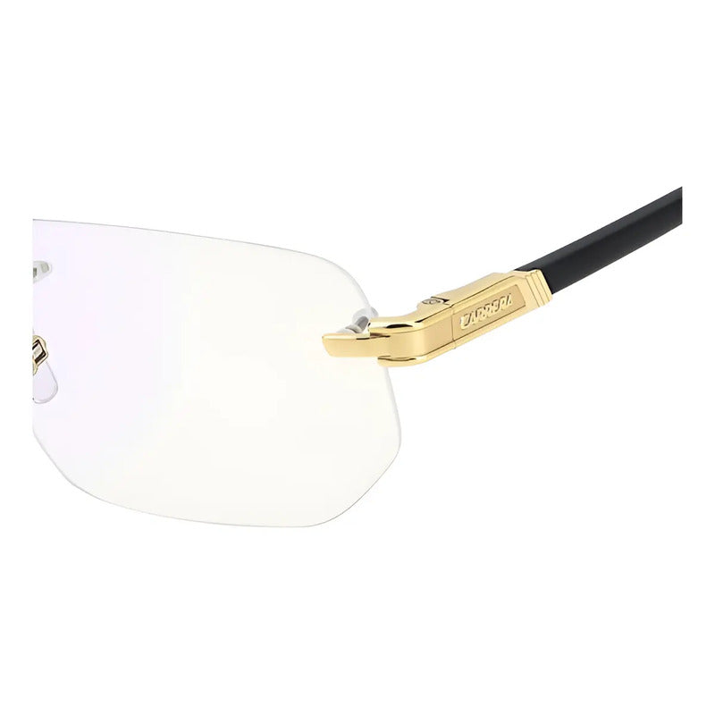 Armazón Carrera 1142 Rectangular Para Hombre, En Metal Dorado