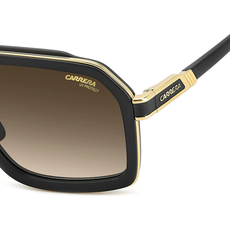 Gafas Carrera De Titanio Ultraligero Barra Icónica 1053sti Único Negro Café Dorado