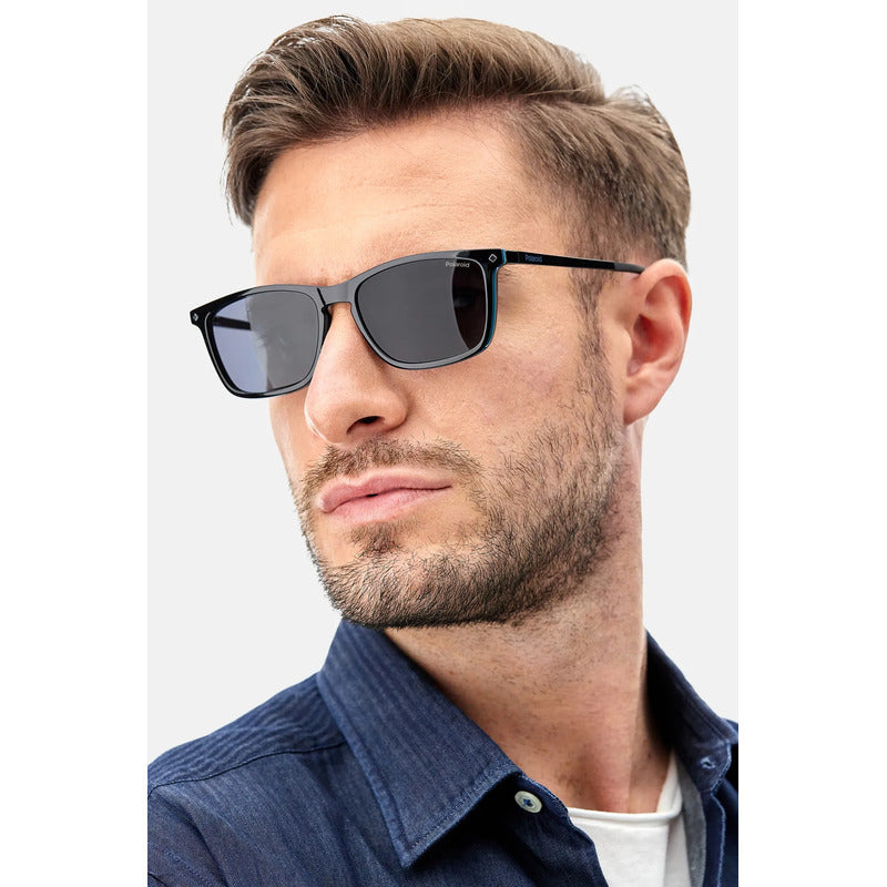 Armazón Hombre Con Clip Polarizado Polaroid Pld6139 807m9 Negro