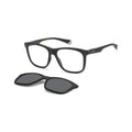 Armazón Polaroid Pld2148/cs Con Clip On Polarizado, Rectangular En Negro Mate 54 O6w Negro Mate Gris