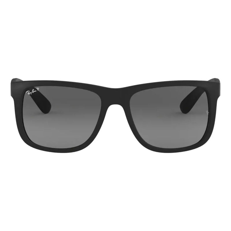 Lentes Justin Ray Ban Polarizados Originales Rb4165, 622/t3 Único Grey Matte Black