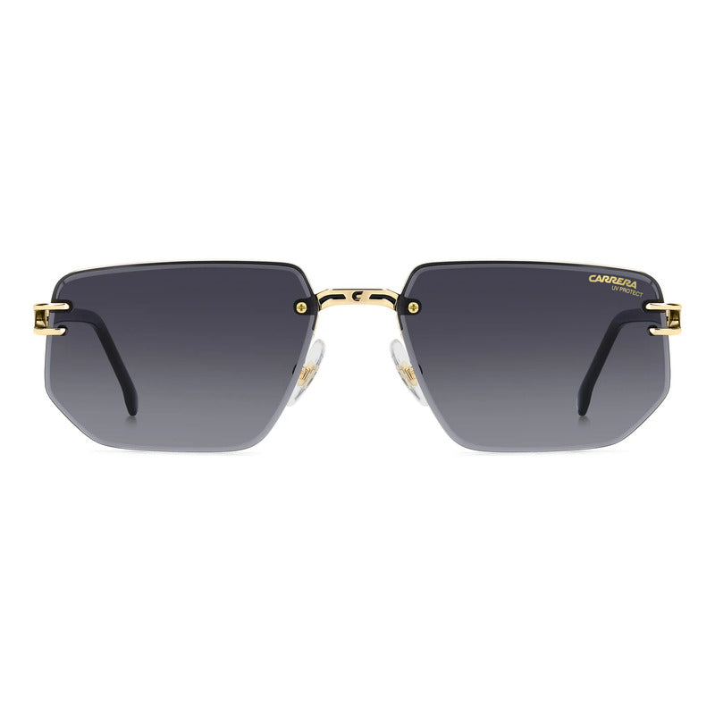 Lentes Carrera Solar Diseño Icónico Con Logo C Frontal 1070s Único Dorado Negro