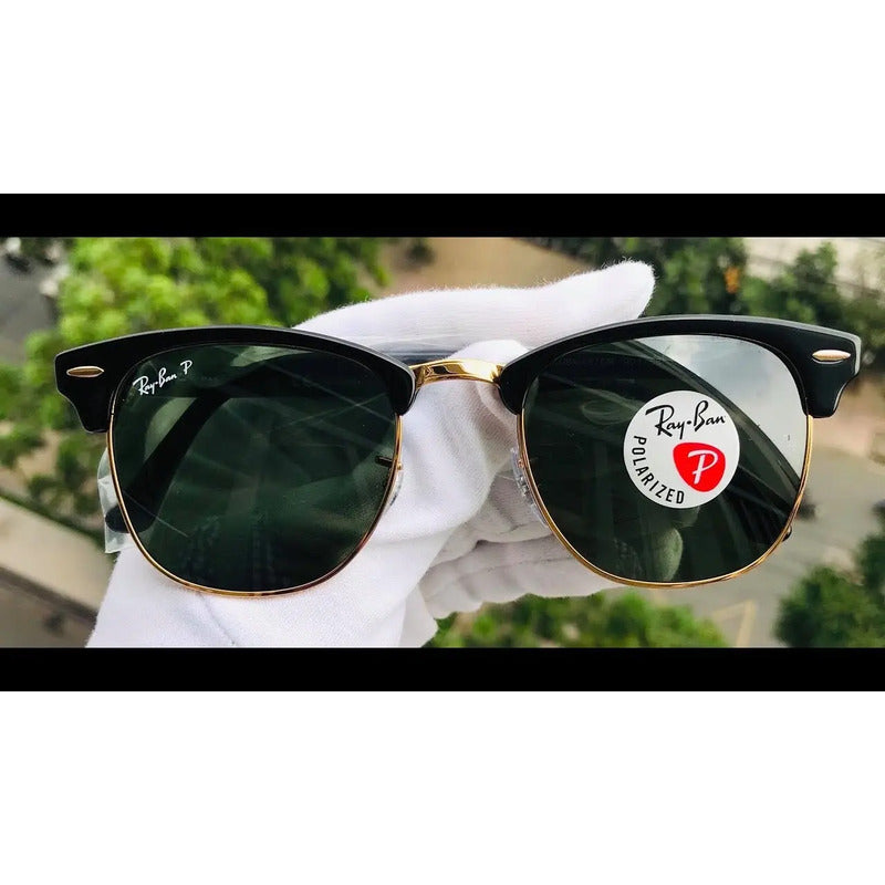 Lentes Clubmaster Ray Ban Polarizados Cristal Rb3016, 901/58 Único Green Polished Black