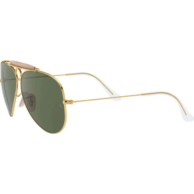 Ray Ban Shooter Ícono Nuevos Lentes De Cristal Rb3138, W3401 Piloto Lentes De Sol Verde G-15 Verde