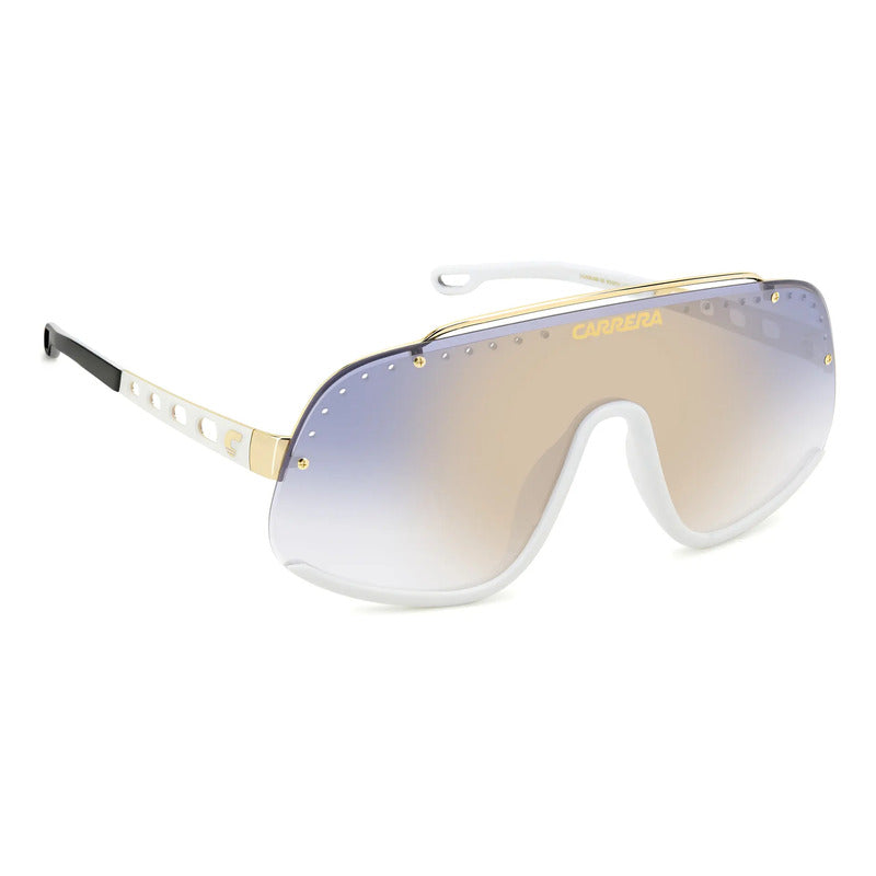 Lentes Carrera Edición Especial Espejeados Flaglab 16, Ky21v Único Azul Dorado