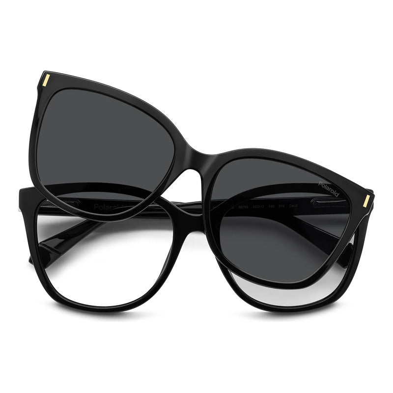 Lentes Con Clip Polarizado Mujer Elegantes Pld6229/cs, 807m9 Negro