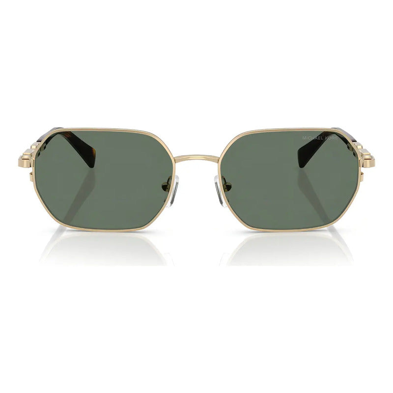 Lentes De Sol Michael Kors Saint Martin Con Armazón Dorado Y Cristales Verdes Verde