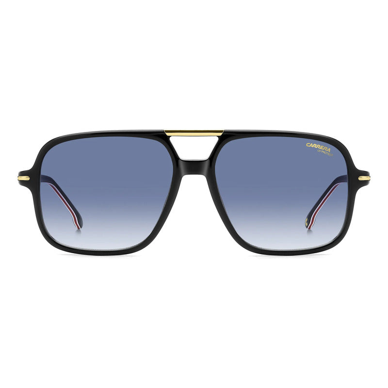 Lentes Carrera Solar Degradado Diseño Piloto Vintage 350s Único Negro Azul Acero