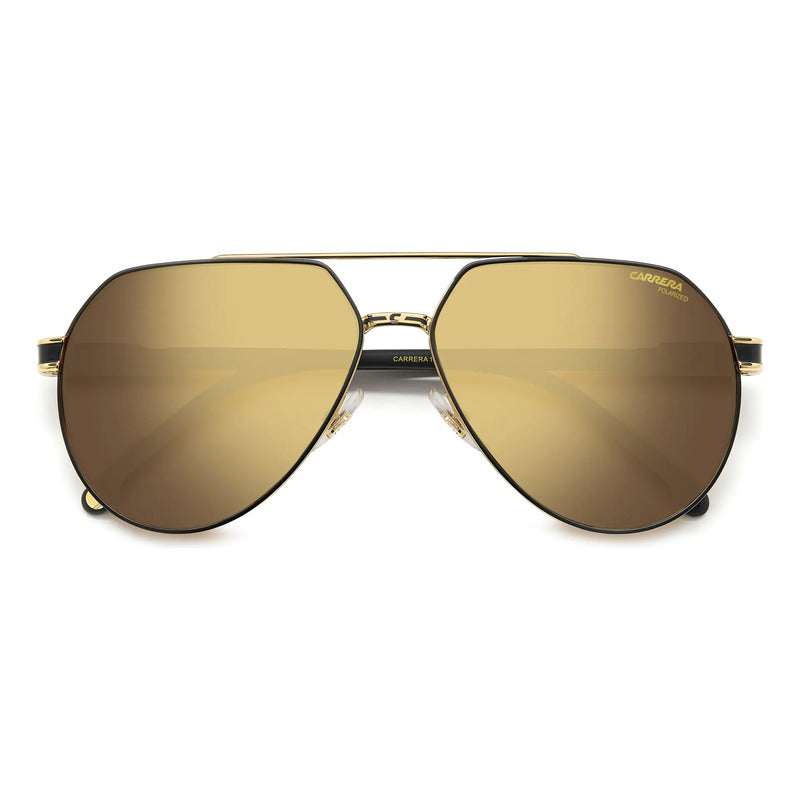 Lentes Carrera Piloto Espejeados Polarizados 1067/s, I46yl Único Dorado Negro