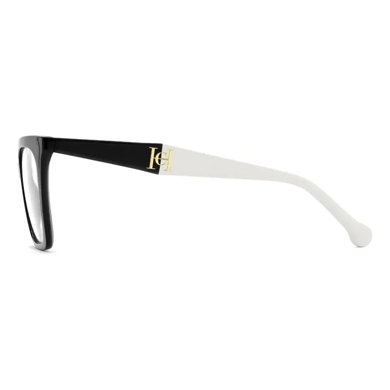 Marco Negro Con Clip Carolina Herrera Her0376/c 80s-52 52 Negro