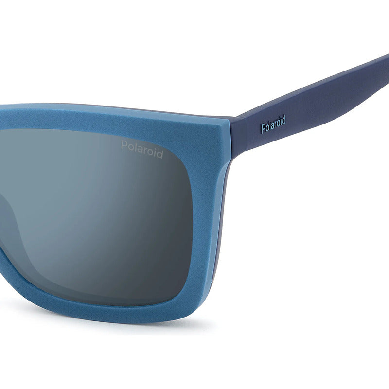Armazón Oftálmico Con Clip Solar Polarizado Polaroid D591fll Azul