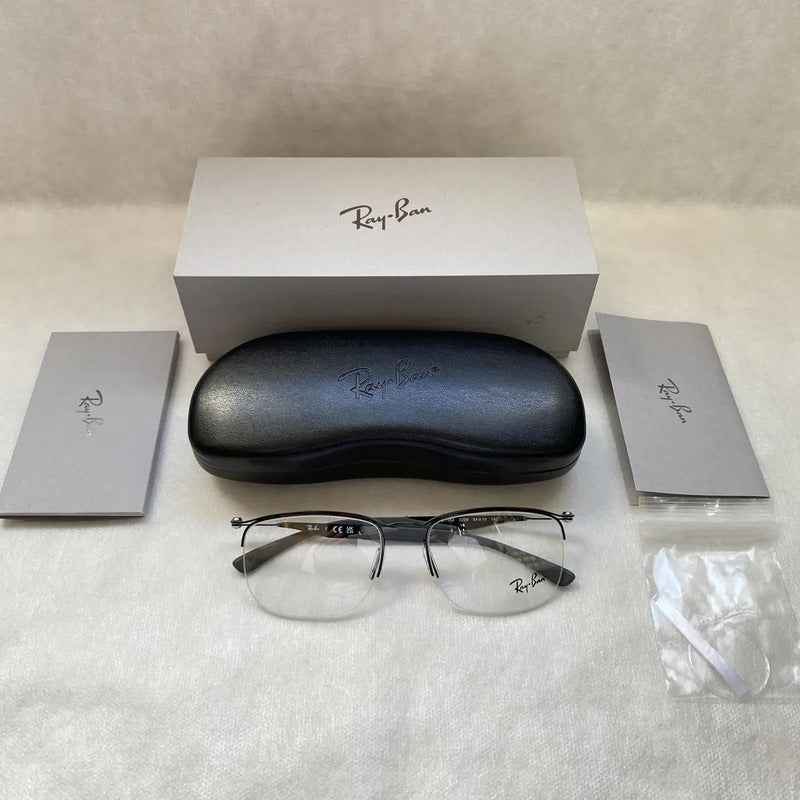 Marco Ray-ban Rb7552 3209 54 De Calidad Masculina, Original, Negro Brillante Negro Brillo
