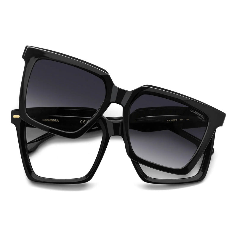Armazón Carrera Amplio Dama Clip Polarizado 3080/c, 80717 Negro