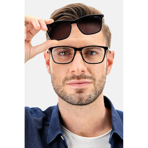 Armazón Hombre Con Clip Polarizado Polaroid Pld6139 807m9 Negro