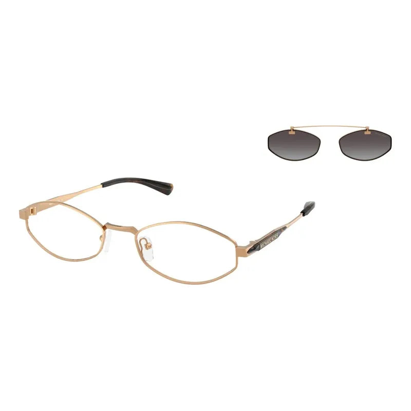 Lentes Michael Kors Clip On Armazón Oval Blue Light Mk1175 Dorado