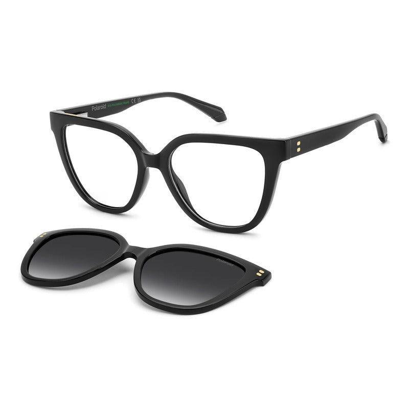 Armazón Con Clip Polarizado Graduable Para Mujer D596 08a17 Negro
