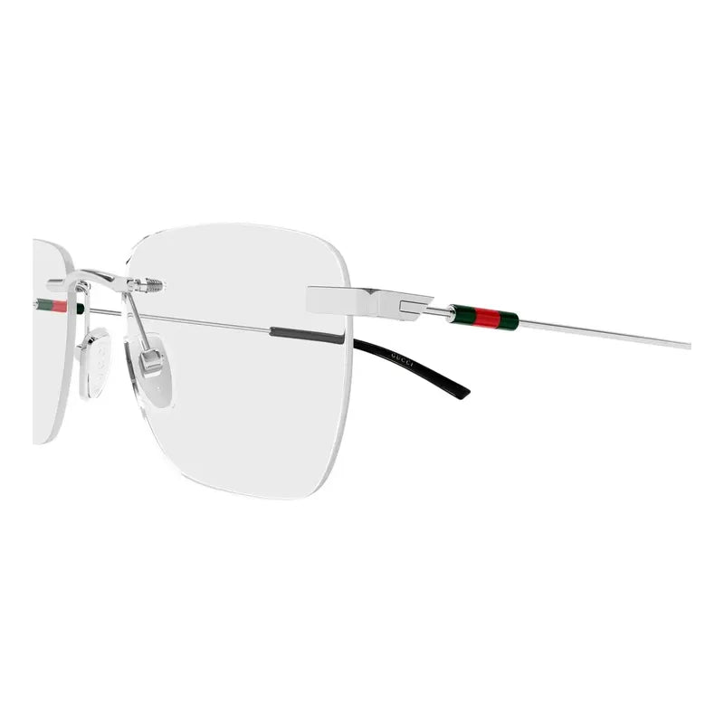 Armazon Gucci Italiano Plateado Lujo Exclusivo Gg2099o 001 Plateado