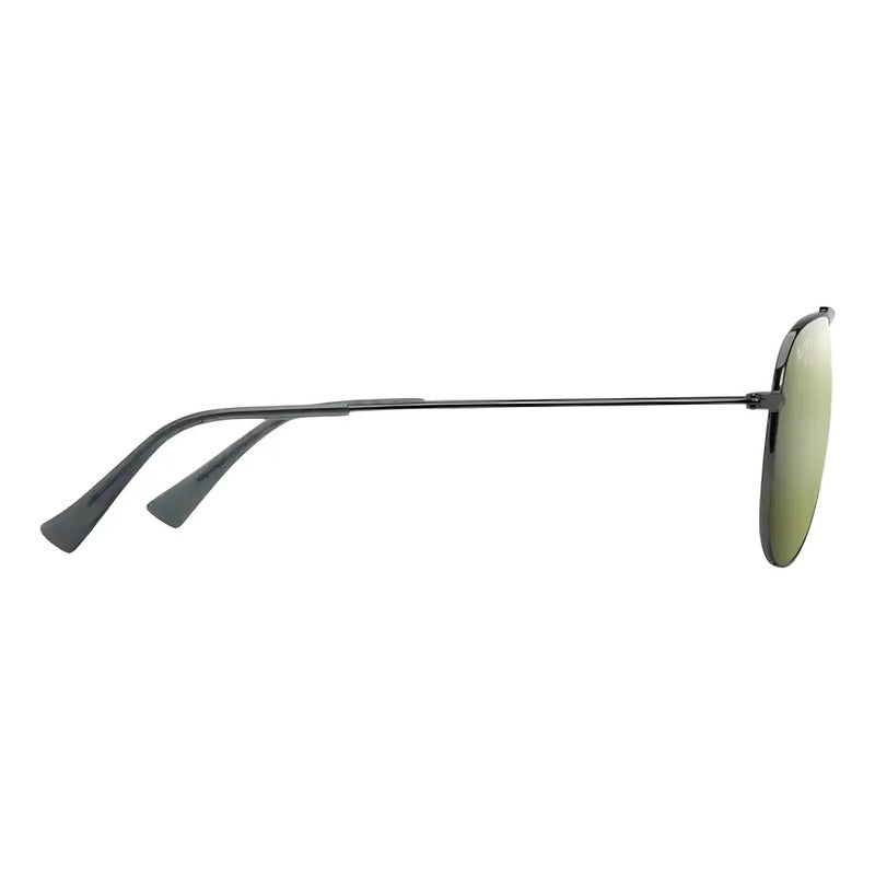 Lentes De Sol Maui Jim Polarizados, Ht674-17a, Armazón Aviador Rutenio Oscuro Negro Verde Rutenio Oscuro Brillante