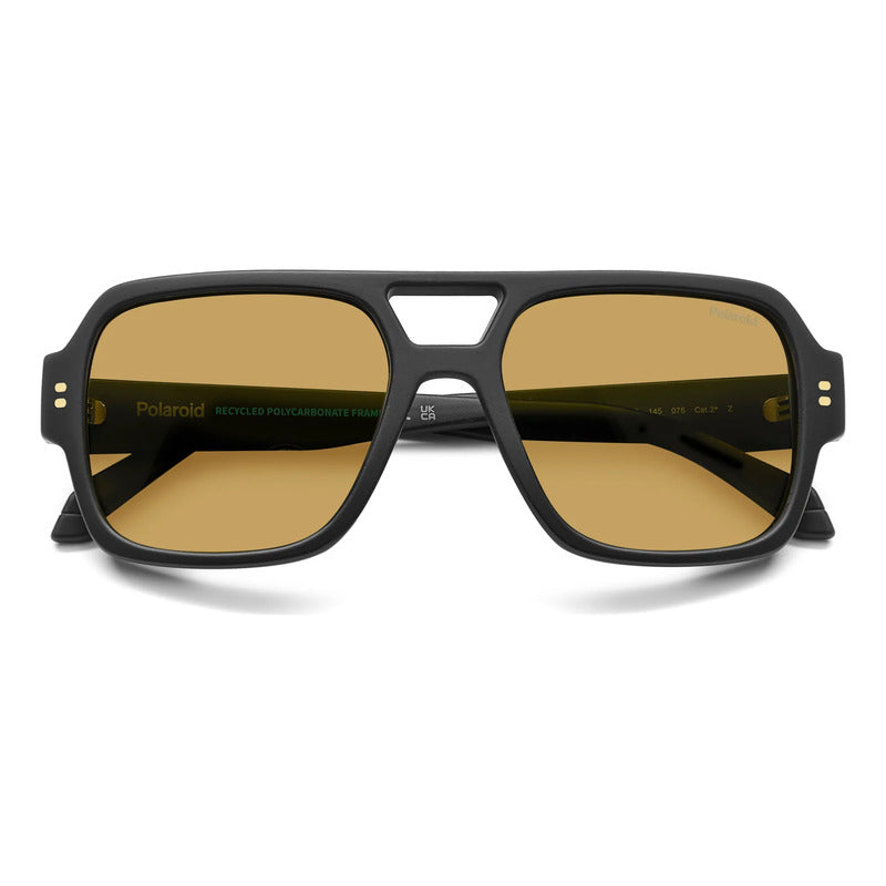 Lentes Con Micas Amarillas Polarizadas Polaroid Pld6250 003 Único Negro Amarillo