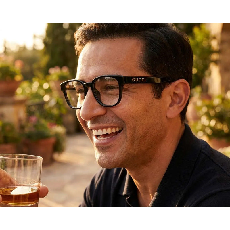 Lentes Opticos Gucci Italiano Negro Lujo Unisex Gg1746oa 001 Negro