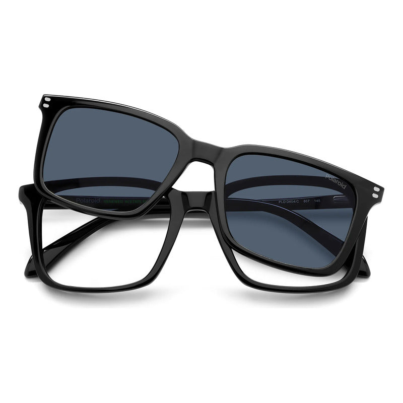 Lentes Para Graduar Con Clip Polarizado Hombre D604/c, 80719 Negro