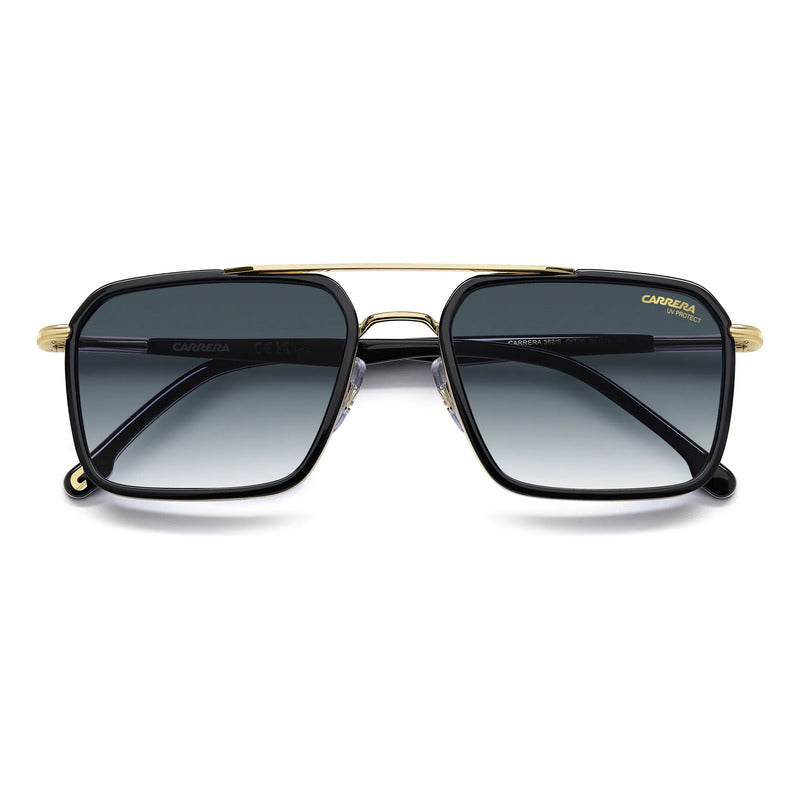 Lentes Carrera Solar Diseño Moderno Bisagras Flexibles 362s Único Dorado Negro