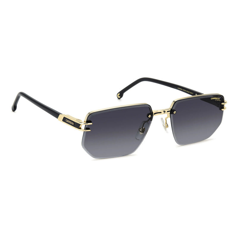 Lentes Carrera Solar Diseño Icónico Con Logo C Frontal 1070s Único Dorado Negro