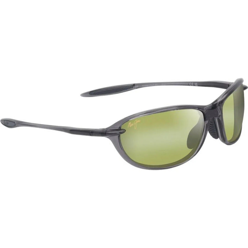 Lentes Maui Jim Hookipa Ultra R Italianos Nuevos Ht339-14 Único Gris Oscuro Verde Musgo