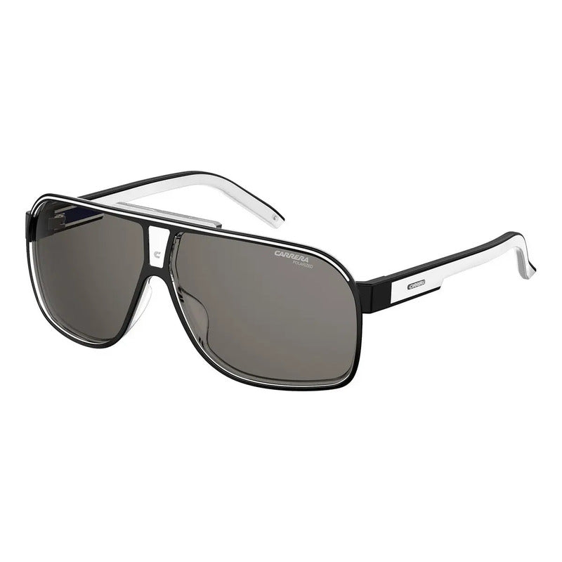Anteojos De Sol Polarizados Carrera Grand Prix 2 Talle Mediana Armazón Negro/cristal Y Lente Gris Negro/blanco