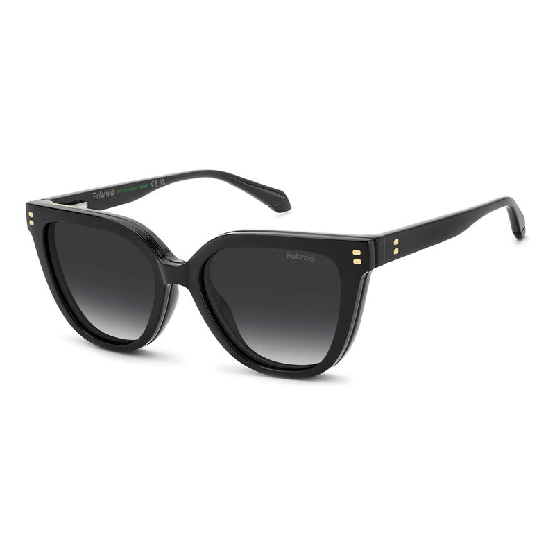 Armazón Con Clip Polarizado Graduable Para Mujer D596 08a17 Negro