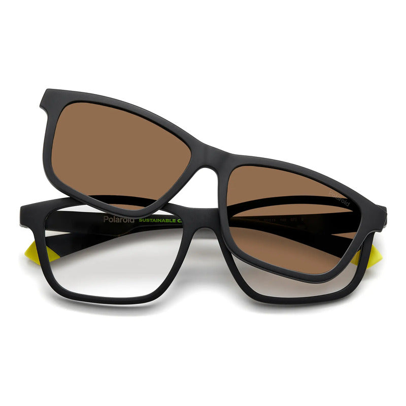 Lentes De Vista 2 En 1 Polarizados Polaroid Pld2147/cs 003he Negro