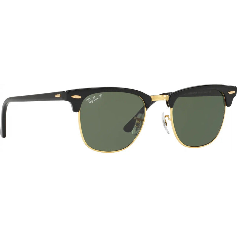 Lentes Clubmaster Ray Ban Polarizados Cristal Rb3016, 901/58 Único Green Polished Black