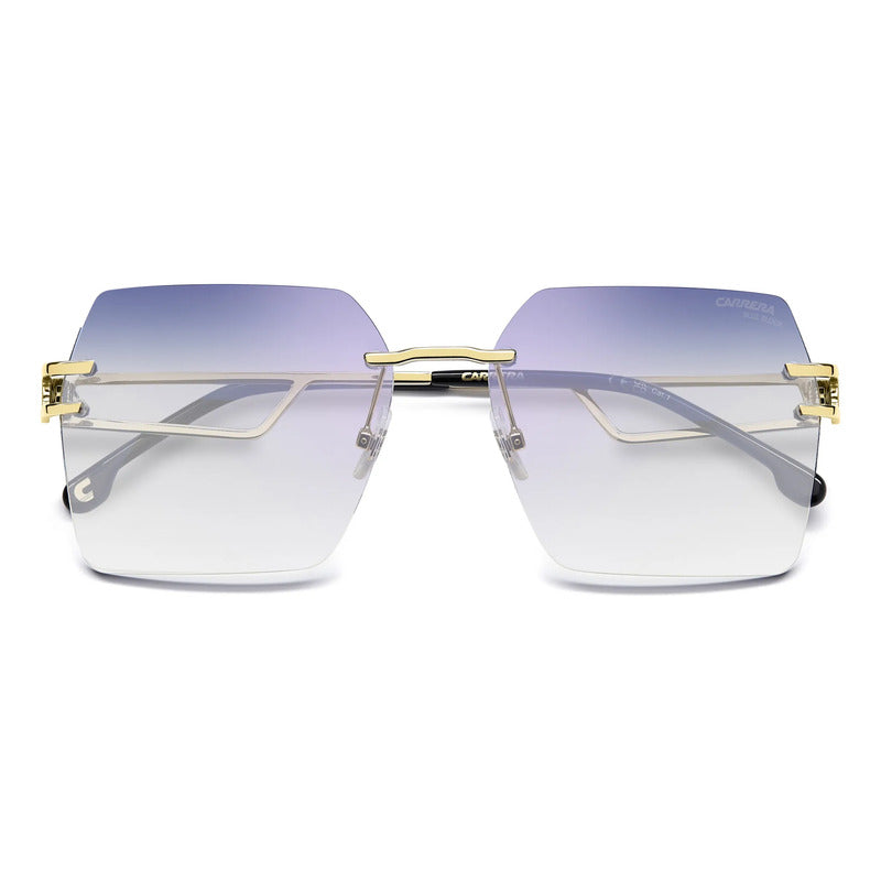 Gafas Carrera Dama Blue Block Montura Al Aire Nuevo Mod 3102 Único Dorado Azul Claro