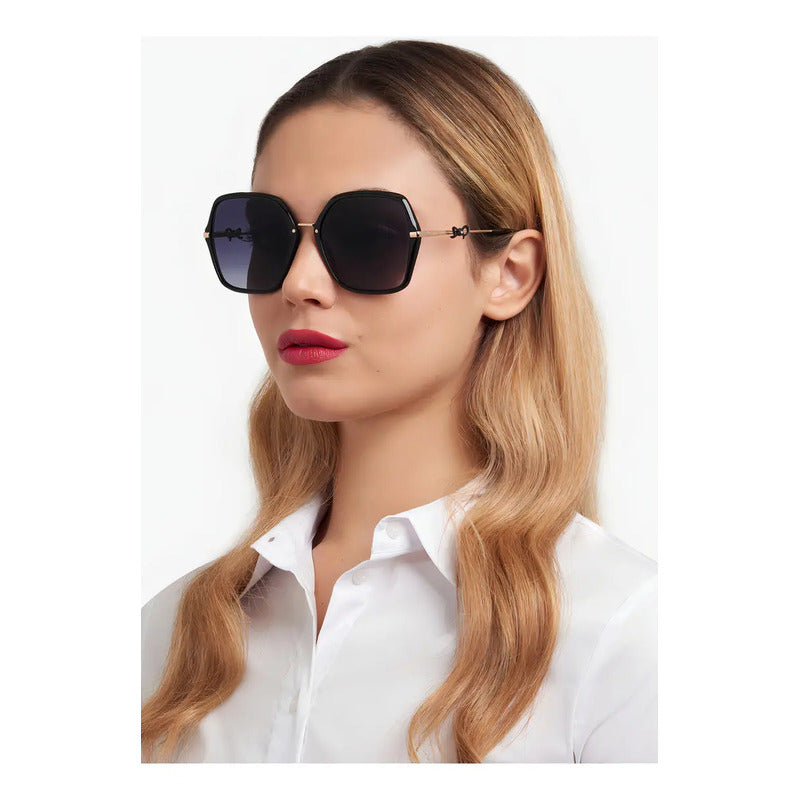 Lentes Ch Carolina Herrera Modelo 0217/s, 2m29o Lente Negro Varilla Negro Armazón Negro Diseño Único