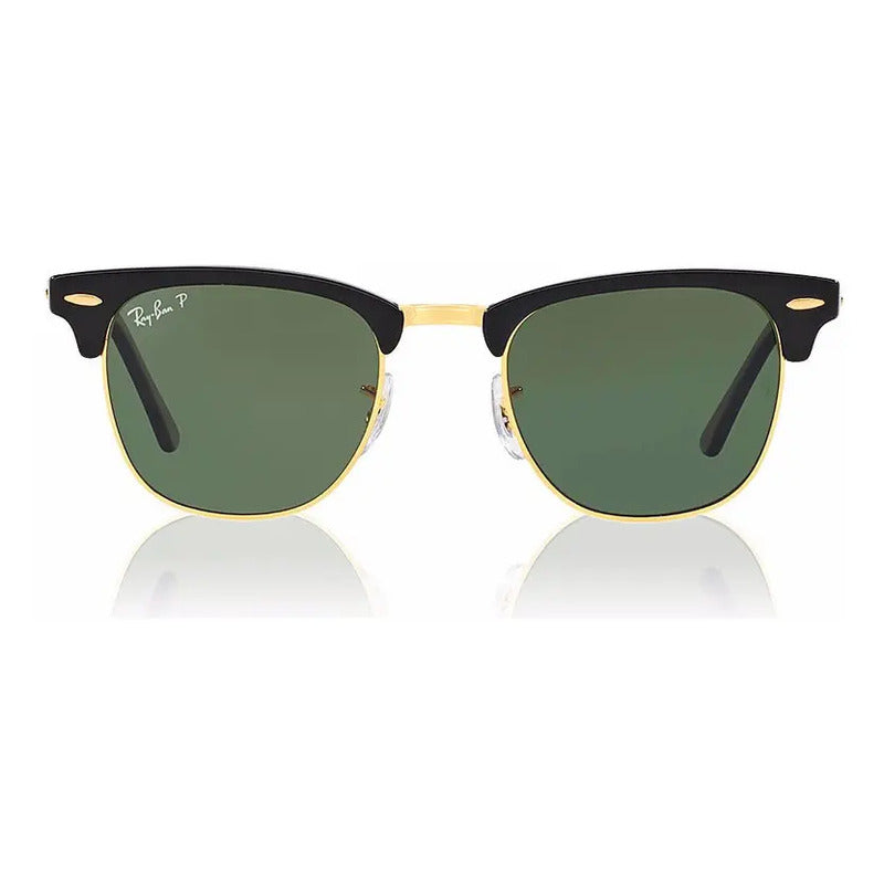Lentes Clubmaster Ray Ban Polarizados Cristal Rb3016, 901/58 Único Green Polished Black
