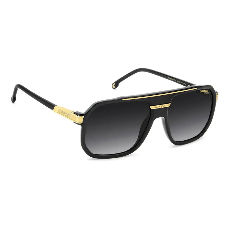 Lentes Solares Carrera 1077/s 2m2 Black Gold Nuevos Solar 2m2 Black Gold Dark Grey Shaded Gris Negro