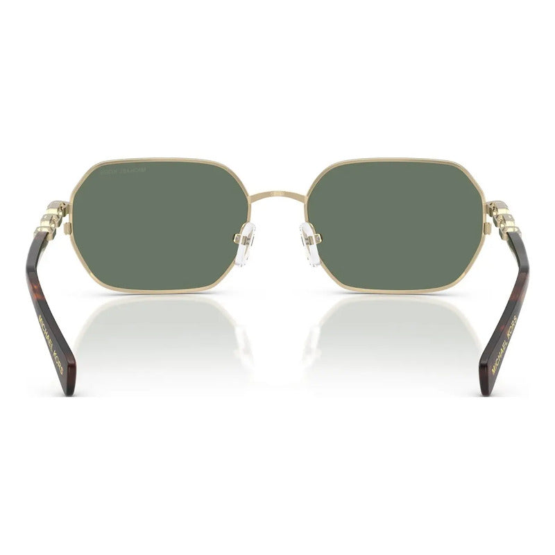 Lentes Mk Michael Kors Nuevo Modelo Retro Mk1165, 10143h Único Dorado Verde Oscuro
