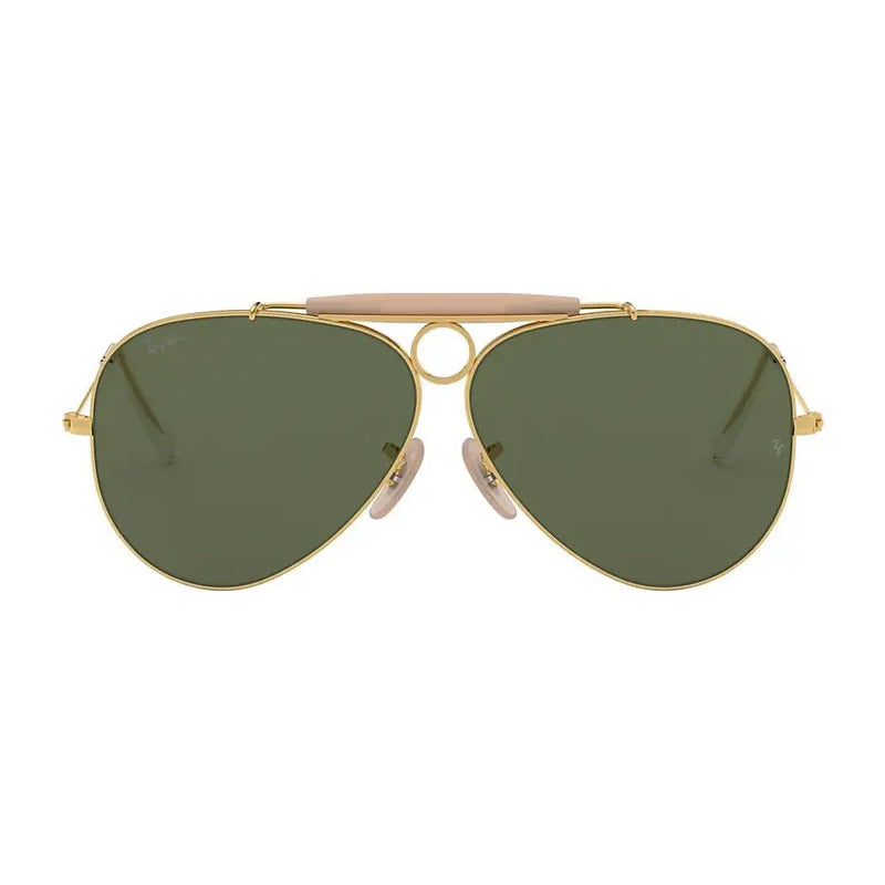 Ray Ban Shooter Ícono Nuevos Lentes De Cristal Rb3138, W3401 Piloto Lentes De Sol Verde G-15 Verde