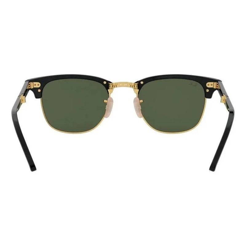 Lentes De Sol Ray Ban Folding Doblables Nuevos Rb2176, 901 Único Verde Oscuro Negro Con Dorado