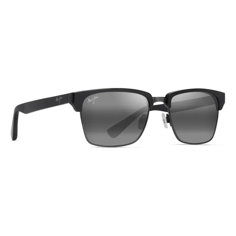 Lentes De Sol Maui Jim Kawika Xl Modelo Amplio Comodo 354-02 Único Negro