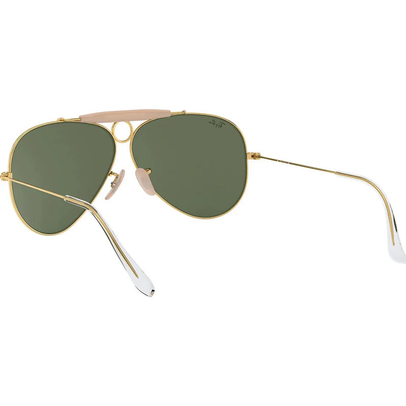 Ray Ban Shooter Ícono Nuevos Lentes De Cristal Rb3138, W3401 Piloto Lentes De Sol Verde G-15 Verde