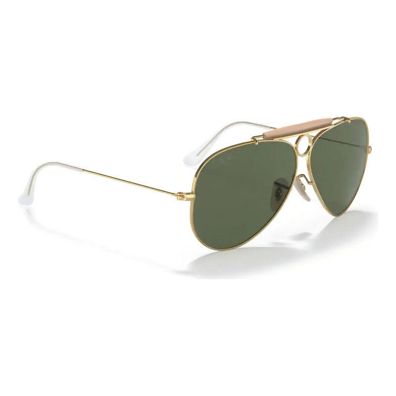 Gafas De Sol Ray-ban Shooter Rb3138 Piloto Con Lentes Verdes G-15 De 58  Lentes De Sol Verde G-15 Verde
