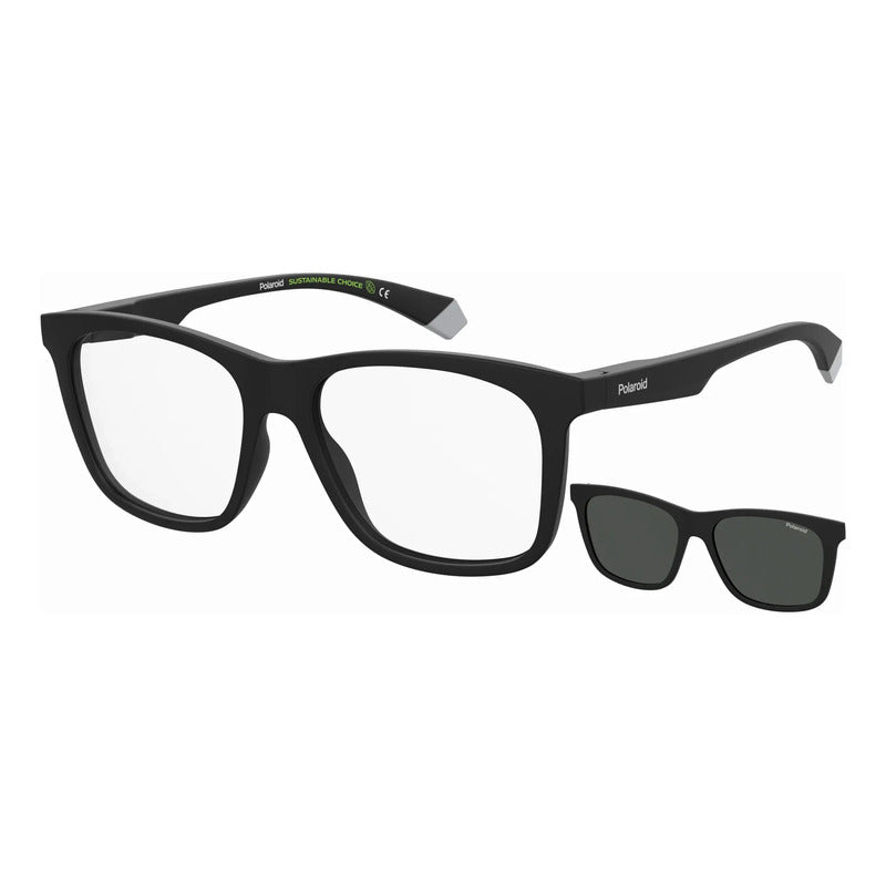 Lentes 2 En 1 Clip Polaroid Polarizado Pld2148/cs, 06wm9 Negro