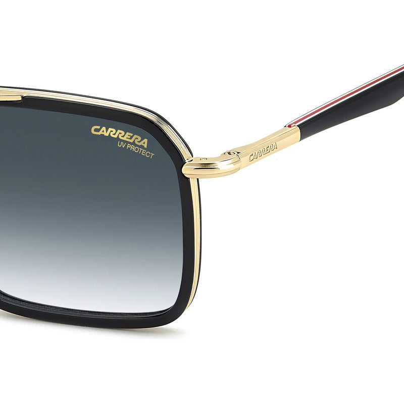 Lentes Carrera Solar Diseño Moderno Bisagras Flexibles 362s Único Dorado Negro