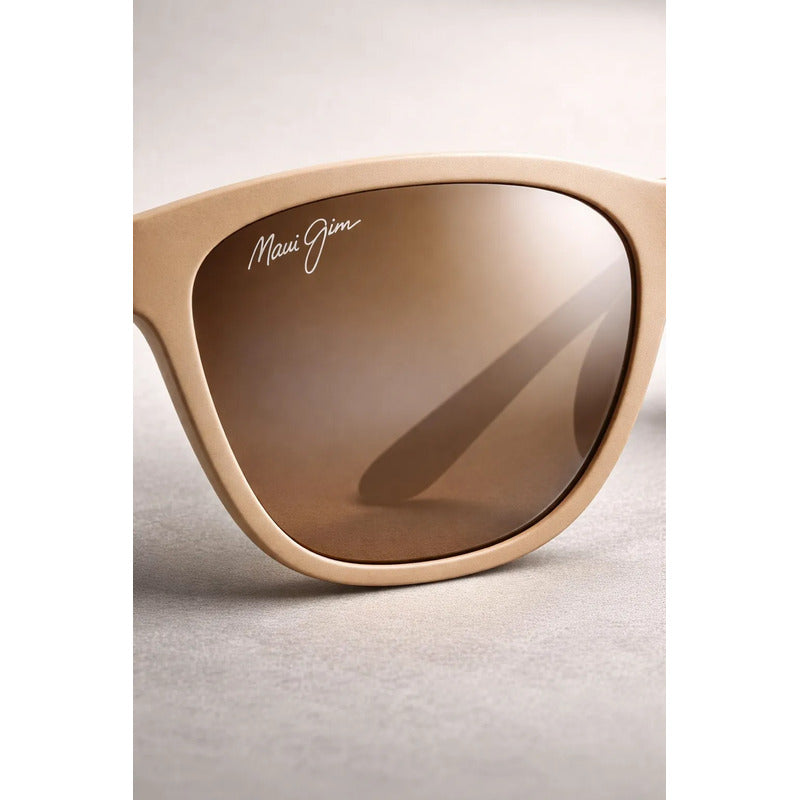 Lentes Maui Jim Italianos Dama Lentes De Cristal Honi H75805 Único Beige Marrón