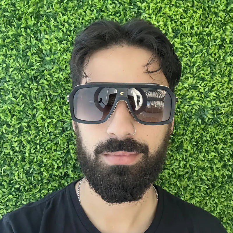 Lentes De Sol Carrera Retro Negros Degradados Para Hombre Con Protección Uv Marrón Claro Negro