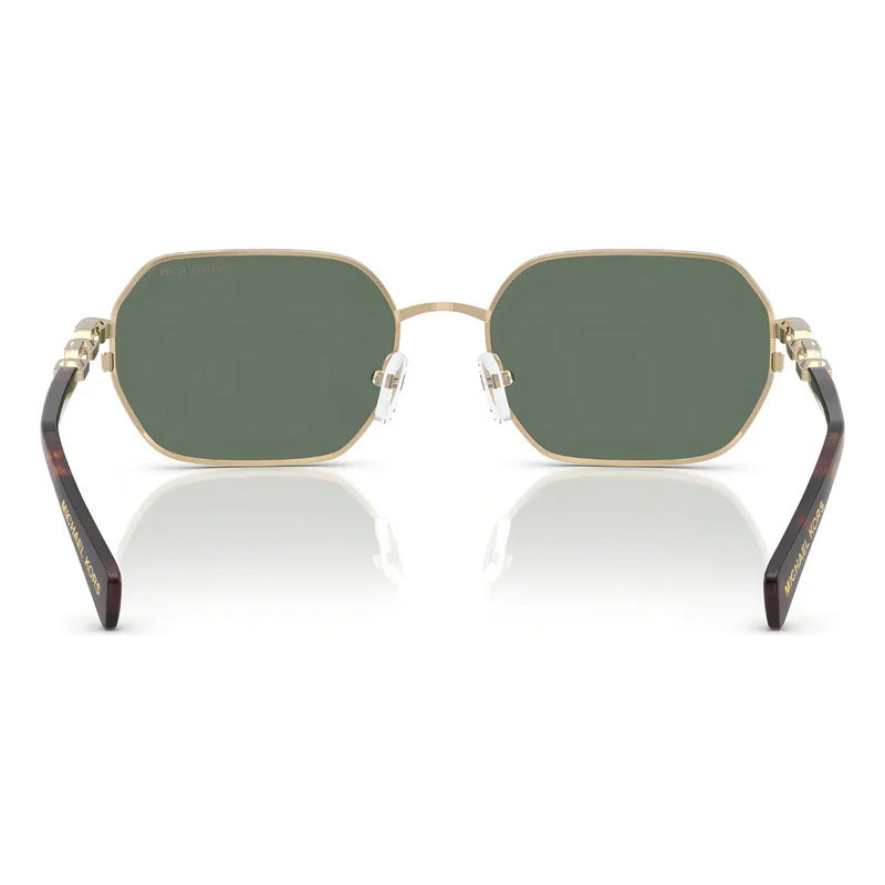 Lentes De Sol Michael Kors Saint Martin Con Armazón Dorado Y Cristales Verdes Verde